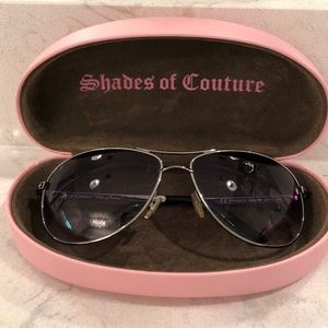 Juicy Couture Silver Aviator Sunglasses